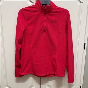 The North Face Vibrant Red Quarter-Zip Fleece